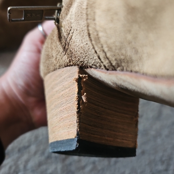 Isabel Marant Womens Tan Dicker  Suede Calfskin Leather Designer Ankle Bootie 37 - Picture 13 of 14